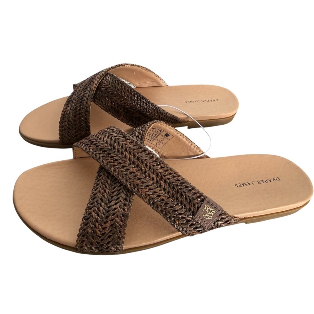 Draper James Women's Alex Slide Strap Sandals Brown Size 6 M US